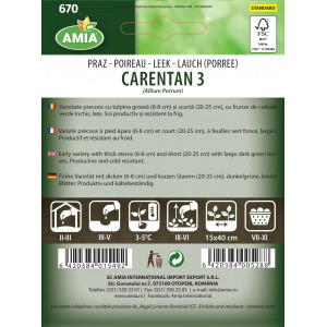 Seminte de praz Carentan 3 1,5 g Amia